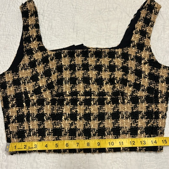 House of Harlow 1960 Black and Tan Tweed Ensemble - Picture 9 of 10